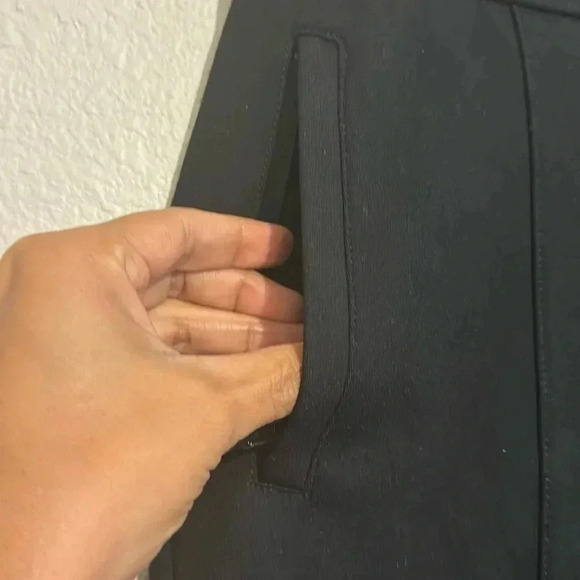 Betabrand Ankle Zip Cigarette Black Yoga Pants With Pockets - Picture 4 of 7